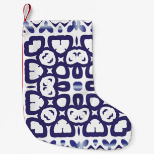 Traditional ornate portuguese azulejo. Vintage sea Small Christmas Stocking