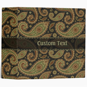 Traditional Paisley Pattern Design-Template Binder