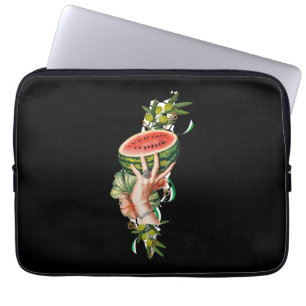 Traditional Palestine elements in palestine map Laptop Sleeve