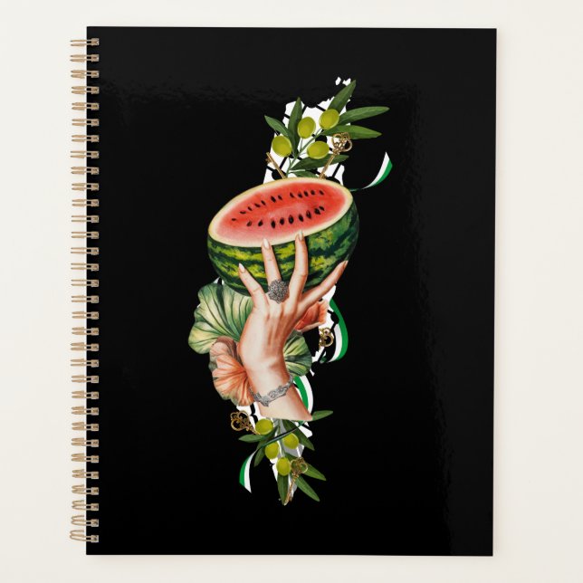 Traditional Palestine elements in palestine map Planner (Front)