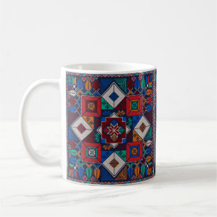 Traditional Palestine Embroidery tatreez  colorful Coffee Mug