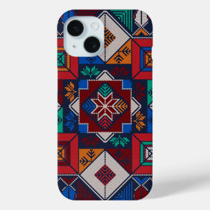 Traditional Palestine Embroidery tatreez  colourfu iPhone 15 Case