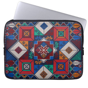 Traditional Palestine Embroidery tatreez colourfu Laptop Sleeve