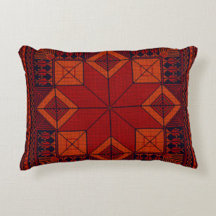 Traditional Palestine Embroidery tatreez Pattern Accent Pillow