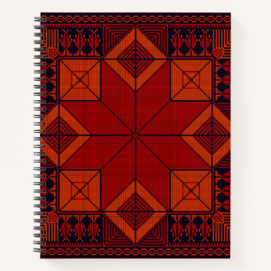 Traditional Palestine Embroidery tatreez Pattern Notebook
