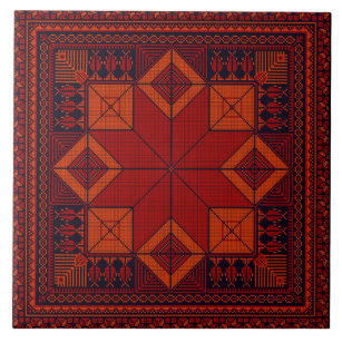 Traditional Palestine Embroidery tatreez Pattern   Tile
