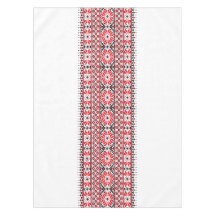 Traditional Palestinian Embroidery Art Pattern Red