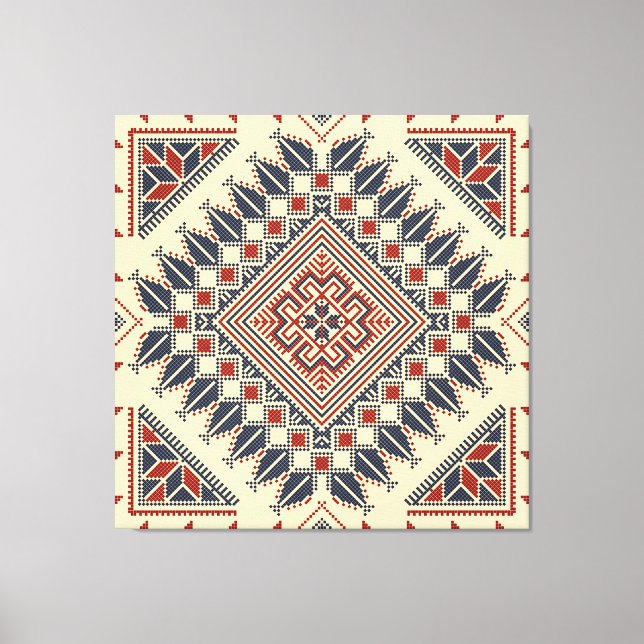 Traditional Palestinian embroidery Canvas Print (Front)