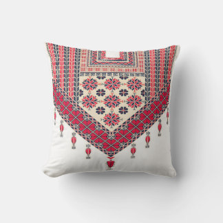 Traditional Palestinian Embroidery  Throw Pillow