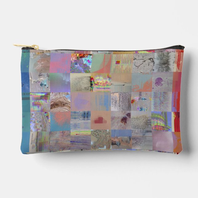 Traditional Patchwork Geometric Accessory Bag (Front)
