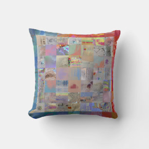 Traditional Patchwork Geometric Home Decor Throw Pillow