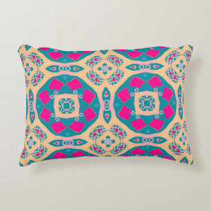 Traditional, Peruvian patchwork, tile pattern Accent Pillow