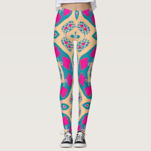 Traditional, Peruvian patchwork, tile pattern Leggings