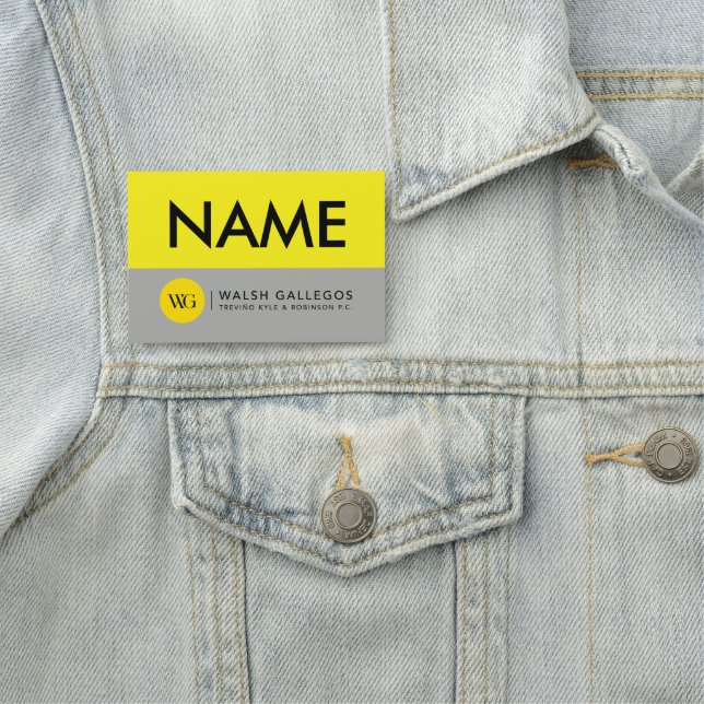 Traditional Pin-backed Name Tag - Customizable (In Situ)