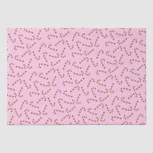 Traditional Pink Candy Cane Vintage Christmas Tissue Paper