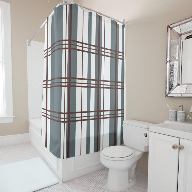 Traditional Plaid Smoke Grey, Deep Burgandy, White (In Situ)