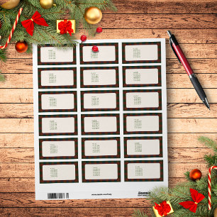 Traditional Plaid/Tartan Address Labels