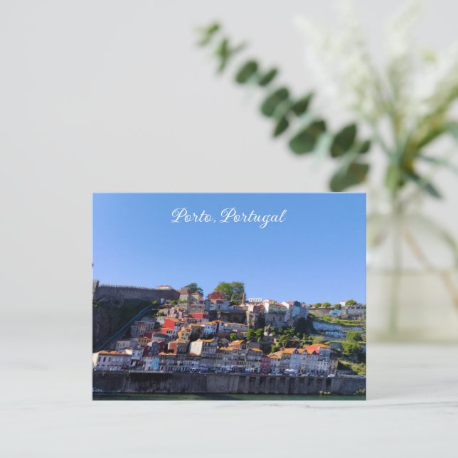 Traditional Port City Landscape Postcard (Standing Front)