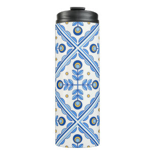 Traditional Portugal Lisbon azulejo ceramic tiles. Thermal Tumbler