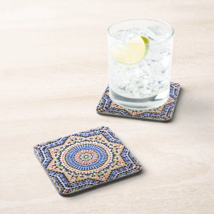 Traditional Portuguese Azulejo Tile Pattern Coaster