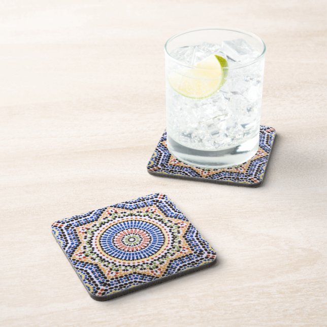 Traditional Portuguese Azulejo Tile Pattern Coaster (Right Side)