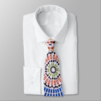 Traditional Portuguese Azulejo Tile Pattern Tie