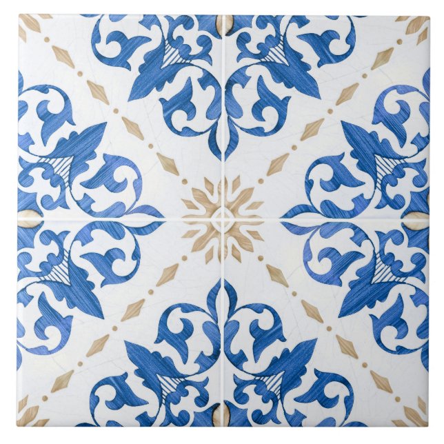 Traditional Portuguese glazed  Tile (Front)
