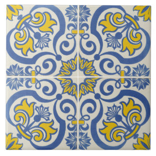 Traditional Portuguese glazed Tile