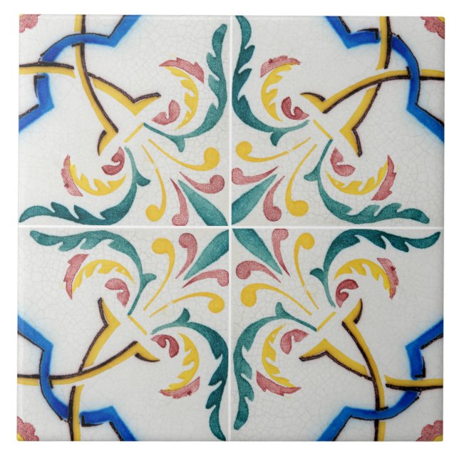 Traditional Portuguese glazed  Tile (Front)