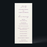 Traditional Purple Elegant Wedding Program<br><div class="desc">Classic style wedding program featuring a simple design with your monogram and the headers in an elegant calligraphy.</div>