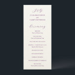 Traditional Purple Elegant Wedding Program<br><div class="desc">Classic style wedding program featuring a simple design with your monogram and the headers in an elegant calligraphy.</div>