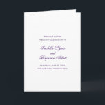 Traditional Purple Formal Elegant Wedding Program<br><div class="desc">Classic style royal purple folded Wedding Program with accent words in an elegant calligraphy typography.  The front has your event details,  the inside has your wedding party and order of ceremony.  The back has a template for your message / quotes.  These Wedding Programs are perfect for a formal wedding.</div>