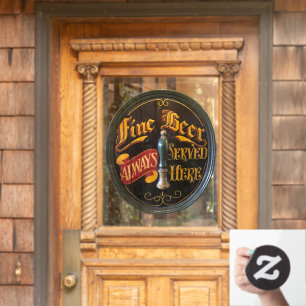 Traditional Real Ale or Beer Pub Bar Window Cling