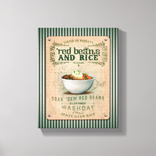 Traditional Red Beans & Rice Canvas Print