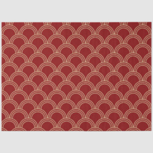 Traditional Red & Gold Chinese Pattern Tissue Paper