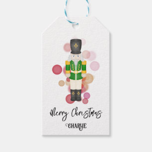 Traditional Red & Green Christmas Nutcracker Gift Tags