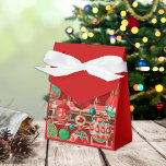 Traditional Red Green Plaid Holiday Favor Box<br><div class="desc">Enhance your holiday celebrations with the "Traditional Red and Green Plaid Holiday" design, perfect for adding a festive touch to your home and gifts. This classic design features beautifully illustrated ornaments against a timeless plaid background, making it ideal for wrapping paper, cocktail napkins, gift bags, paper plates, and home decor...</div>