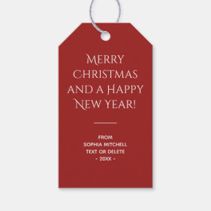 Traditional Red - Minimalist Gift Tags