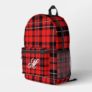 Traditional Red Plaid Tartan Popular Collection Printed Backpack