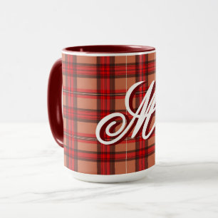 Traditional Red Plaid Tartan Trendy Collection Mug