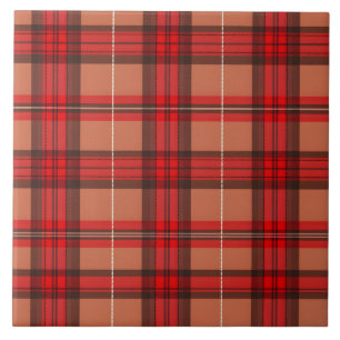 Traditional Red Plaid Tartan Trendy Collection Tile