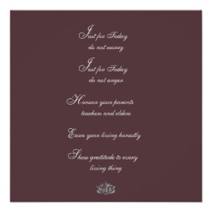 Traditional Reiki Principles Poster
