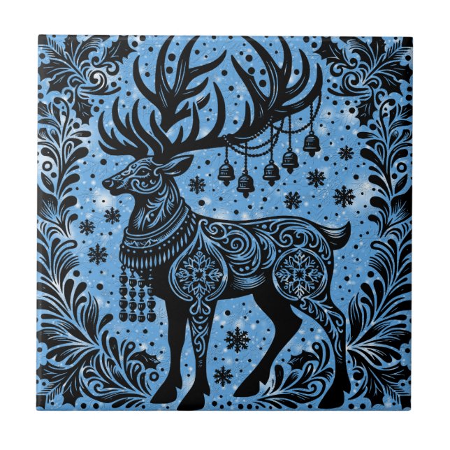 Traditional Reindeer Tile (Front)