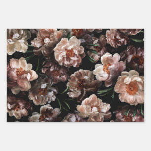 Traditional Rembrandt Styled Floral  Wrapping Paper Sheet