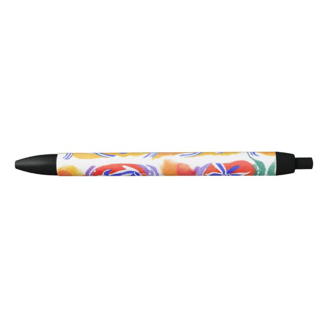 traditional Romanian decor Black Ink Pen (Front)