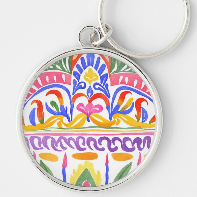 traditional Romanian decor Keychain (Front)