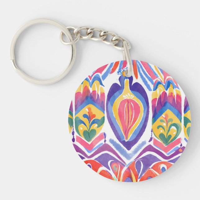 traditional Romanian decor Keychain (Front)