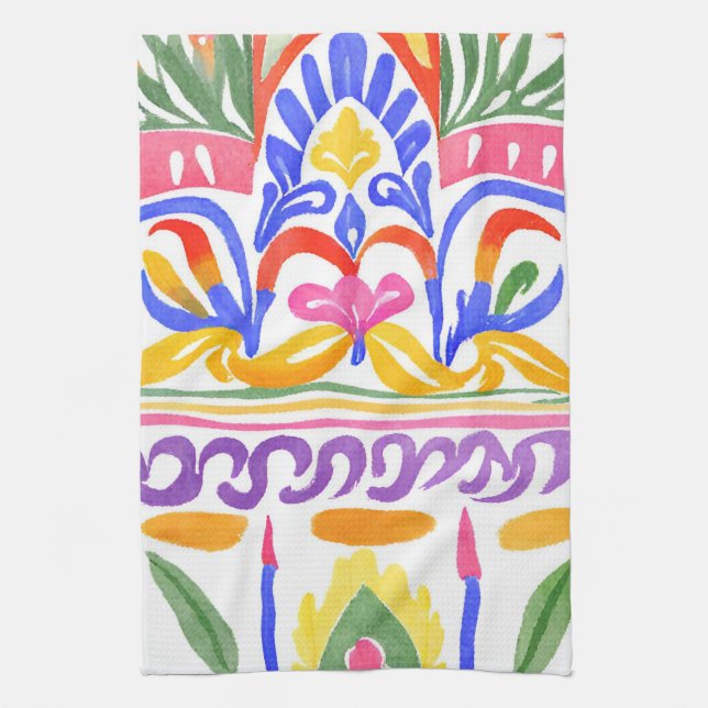 traditional Romanian decor Kitchen Towel (Vertical)