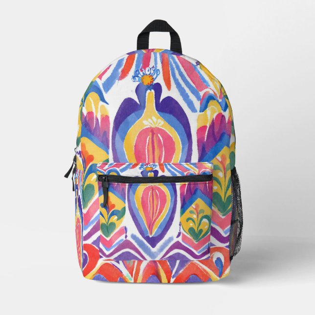 traditional Romanian decor Printed Backpack (Front)