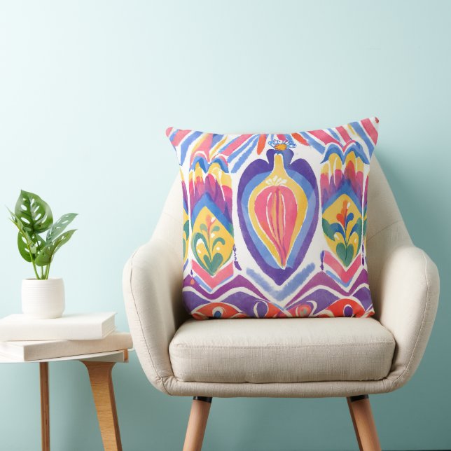 traditional Romanian decor Throw Pillow (Chair)